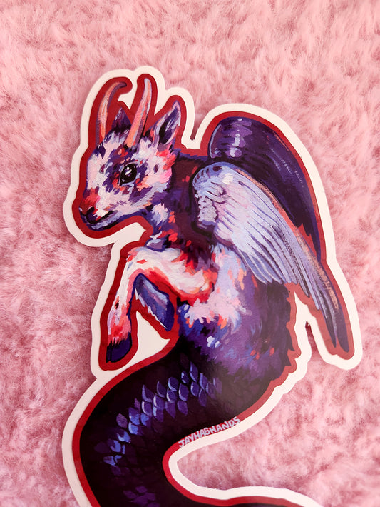 Capricorn Goat Mermaid Sticker