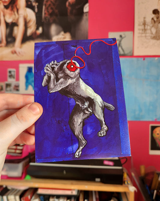 Headless Dog Postcard