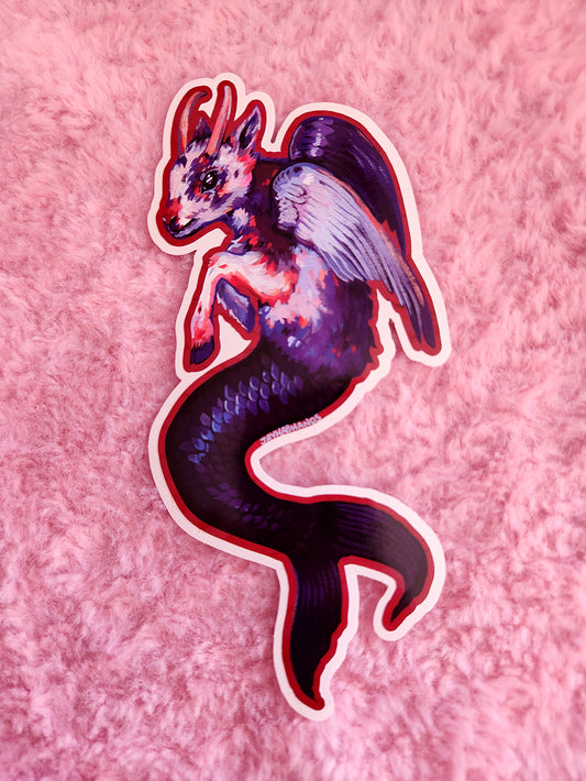 Capricorn Goat Mermaid Sticker