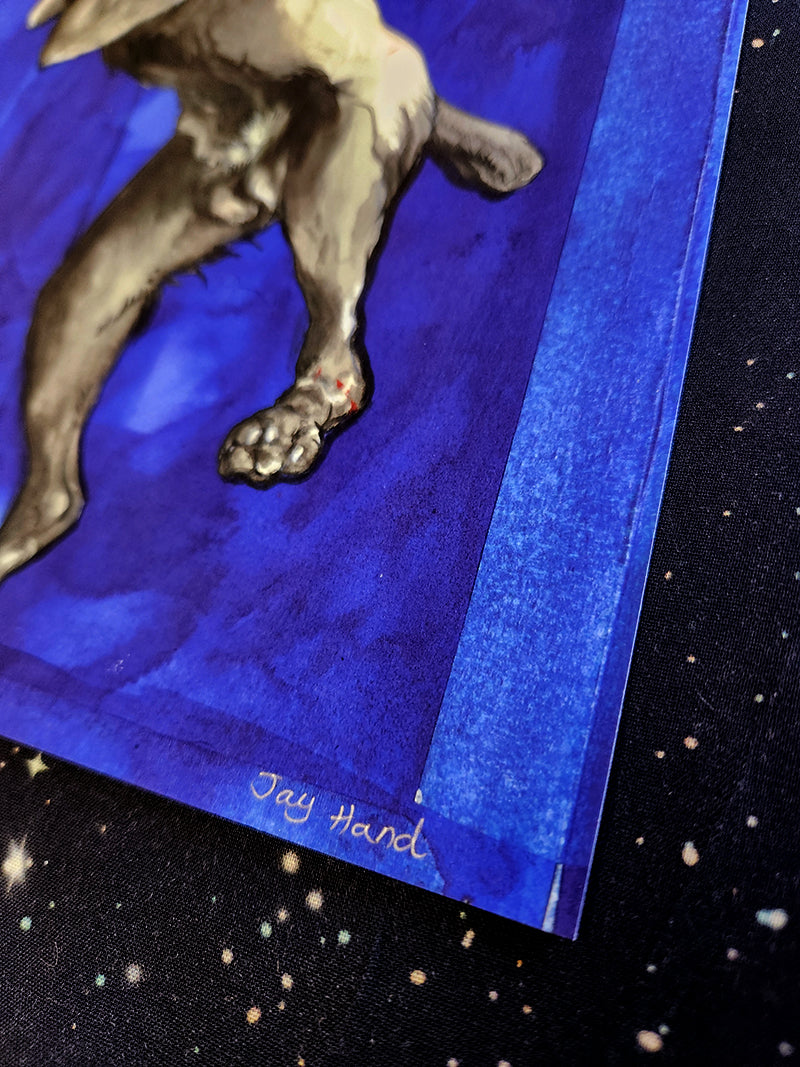 Headless Blue Hound A4 Print
