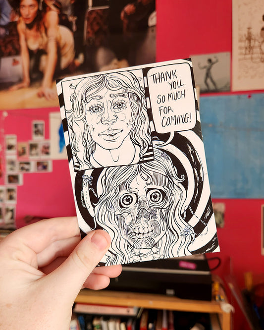 Customer Service Face Post Card